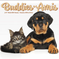 DateWorks - 2026 Calendrier Mural 16 Mois - 12 po x 12 po - Amis - Bilingue -12,00" x 12,00"