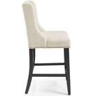 Modway - Baron Tissu rembourré Tabouret de comptoir - Beige-Pieds en caoutchouc massif