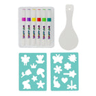 Water Art - Coffret thématique - Jardin féérique-Comprend 6 marqueurs à eau magiques, 1 cuillère en céramique et 2 pochoirs