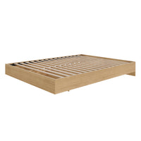Nexera - Lit plateforme double, Érable naturel-Comprend un système de lattes pour le support du matelas, il ne nécessite donc pas de sommier, le choix économique idéal 