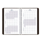 Blueline - 2025-2026 agenda académique hebdomadaire/mensuel - 8 po x 5 po - Noir - Anglais -Reliure spirale double avec couverture souple Vicuana