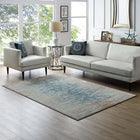 Modway - Hesper Treillis floraux contemporains vieillis Tapis de 5 pi l x 8 pi L - Beige sarcelle et brun-Tissage serré à poil bas
