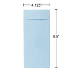 JAM Paper Enveloppe à ouverture au sommet avec fermeture gommée, 4 1/8 x 9 1/2 po, bleu poudre, 100/pqt-Ouverture : Par le sommet
