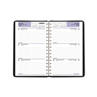 AT-A-GLANCE - Agenda scolaire de bureau hebdomadaire 2026-2027 - 8 po H x 4 7/8 po l - noir - bilingue-Format ligné pour un horaire de rendez-vous ouvert / notes