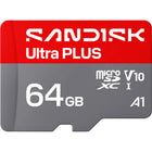 SanDisk - Carte microSD UHS-I Ultra Plus 64 Go-Augmentez votre capacité de stockage