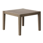 Modway - Northlake Square Terrasse extérieure Teck Table d’appoint, Gris vieilli-7