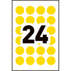 Avery −  Étiquettes à codage couleur amovibles à écrire ou imprimer − rondes, 3/4 po − jaune − paquet de 240 (2346)-0,75 po, rondes, jaunes