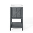 Modway - Steam 24" Vanette de salle de bain - Gris blanc-Assemblée requise