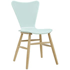 Modway - Cascade Chaise à manger Ensemble de 2 - Bleu clair-Jambes en bois de hêtre écartées