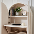 Modway - Bellamy Arqué Armoire de bureau pliante - Frêne-Charnières à fermeture douce