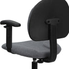 Flash Furniture - Tabouret de dessinateur ergonomique en tissu avec bras (26 à 30,5 po ou de 22,5 à 27 po haut.), gris-Siège et dossier profilés