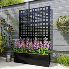 Outsunny - jardinière surélevée galvanisée avec treillis-Sert de bac de jardin, de support pour plantes et de panneau d’intimité 
