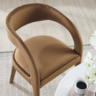 Modway - Pinnacle Performance Velvet Chaise à manger Ensemble de 2 - Brown-Assemblée requise