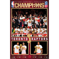 Frameworth - Raptors de Toronto collage de la plaque des champions NBA 2019 - impression encadree - 22,5 po l x 34 po H-Sous licence officielle de la NBA mettant en vedette les Raptors de Toronto champions NBA 2019 - le premier titre de l'histoire de la franchise et le seul championnat NBA remporte par une equipe canadienne