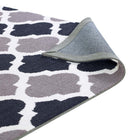 Modway - Lida Treillis marocain Tapis de comédie 8 pi l x 10 pi L - Charbon de bois et noir-Résistant aux taches / Facile à nettoyer