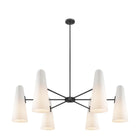 Modway - Beacon 6-Lumière Lustre - Noir opale-Tiges suspendues réglables en hauteur