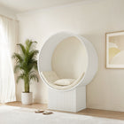 Modway - Aperture Alcôve ronde Chaise d’accent - Blanc-Socle cannelé