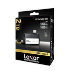 Lexar - SSD portable Professional Go - 2 To - Noir-Ultra-compact pour que vous puissiez toujours le garder avec vous pour une créativité spontanée à tout moment et en tout lieu