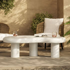 Modway - Elowen Terrasse extérieure Pierre Table basse, Blanc-Nivelleurs non marqués