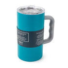 General Supply Goods + Co - Tasse à café avec poignée 600 ml - Sarcelle -Double paroi en acier inoxydable