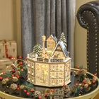 HOMCOM - Calendrier de l'Avent de Noël - Table Lumineuse Décoration de Noël-Convient pour la maison ou le bureau, sur la table, le manteau, le bureau ou la cheminée. 