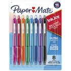 Paper Mate - Stylos à bille InkJoy 300RT, stylos rétractables, pointe moyenne (1,0 mm), couleurs assorties, 8 unités-L’encre ultra-douce en 8 couleurs vives maintient le plaisir et garde les idées fluides