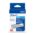 Brother Ruban laminé transparent avec texte noir authentique pour étiqueteuses P-touch, 18 mm de largeur x 8 m de longueur-Ruban laminé TZe transparent avec texte noir de 18 mm