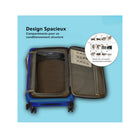 TRAVLR - Ensemble de 2 valises pliables à coque rigide - Violet Bleu-Doublure intérieure avec panneau zippé en maille de séparation