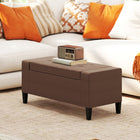 HOMCOM - Banc de rangement avec ottoman - brun-Couleur : Marron 
