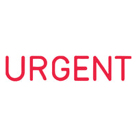 Xstamper Canada - Timbre Preink - Urgent - Rouge-Pre-encre, aucun tampon encreur requis