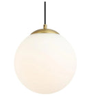Plata Import - Lustre à bulles-Luminaire en fer et verre blanc.