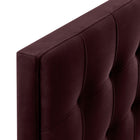 Modway - Lily Velours de performance résistant aux taches Tête de lit Queen size, Mûrier-Assemblée requise