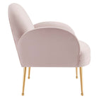 Modway - Transcend Performance Velvet Fauteuil - Rose-Construction solide