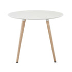 Modway - Track Manche Table à manger, Blanc-Table ronde à manger