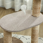 PawHut - Arbre à chat griffoir, poteau d’escalade pour chaton, mobilier pour animaux avec jouet - marron-Couleur : Marron 