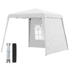 Outsunny - Tente auvent pliante 8 pi l x 8 pi L avec sac de transport et pieds inclinés - UV50+-Conception pop-up facilitant le montage et le démontage