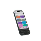 Clicks - Étui clavier pour iPhone 16 – Onyx-Passez à l’action en accédant aux raccourcis iOS et à la saisie vocale en appuyant sur un bouton