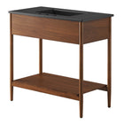 Modway - Zaire 36" Vanette de salle de bain - Noir noyer-Placage de grains de bois