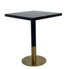 Plata Import - Table de bar carrée Silver Import Ruby - Faux marbre-Détails en or brossé