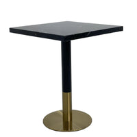 Plata Import - Table de bar carrée Silver Import Ruby - Faux marbre-Détails en or brossé