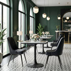 Zuo - Keppel Chaise de salle à manger pivotante - Noir - Ensemble de 2-Supporte jusqu'à 285 lb