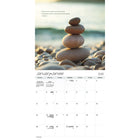 DateWorks - Calendrier Mural 16 Mois Zen 2025 - 12 po x 12 po - Bilingue-Inspirante