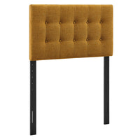 Modway - Emily Tissu tapis Tête de lit jumelée, Cuivre-Tissu de type lin haut de gamme