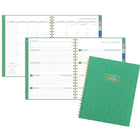 AT-A-GLANCE - Agenda hebdomadaire/mensuel BADGE géo 2026 - 11 po H x 8 1/2 po l - vert - bilingue-Reliure à double spirale