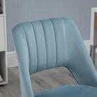 Vinsetto - Chaise de bureau pivotante sans accoudoirs - Bleu ciel-Hauteur d’assise réglable pour s’adapter à votre bureau et à vos habitudes d’assise