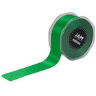 JAM Paper - Ruban de satin double face - 1 1/2" de large x 25 m - Vert émeraude-Couleur: Émeraude