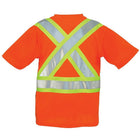 Short Sleeve Safety Tee, Orange, 2X-Large-Col rond, manches courtes