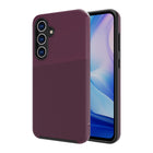 AXS - PROTech Plus Étui mince anti-choc avec double couches pour Samsung Galaxy S24 FE - Sangria-Résistant aux chutes jusqu’a 10 pieds