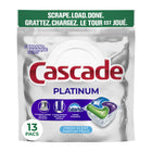Cascade - Détergent pour lave-vaisselle Total Clean ActionPacs Platinum, Parfum Frais, 13 pièces-Le détergent pour lave-vaisselle Cascade Platinum ActionPacs  nettoie les dégâts brûlés en un seul cycle, nul besoin de prélaver