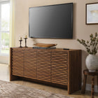 Modway - Emric Wave 66" 4 portes Buffet - Noyer-Finition stratifiée de grain de bois